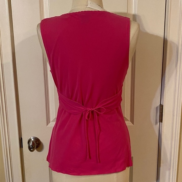 INC International Concepts Pink Embroidered V-Neck Tank – Petite Medium - Picture 4 of 4